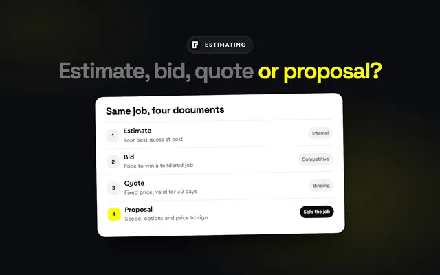 Estimate bid quote proposal difference hero