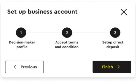 Setup business account v2